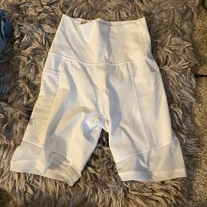 Aerie white mesh bike shorts